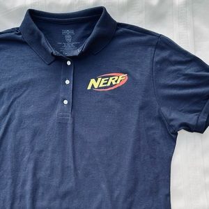 Nerf polo shirt navy blue Nerf Fest 2017 women’s XL Jerzees